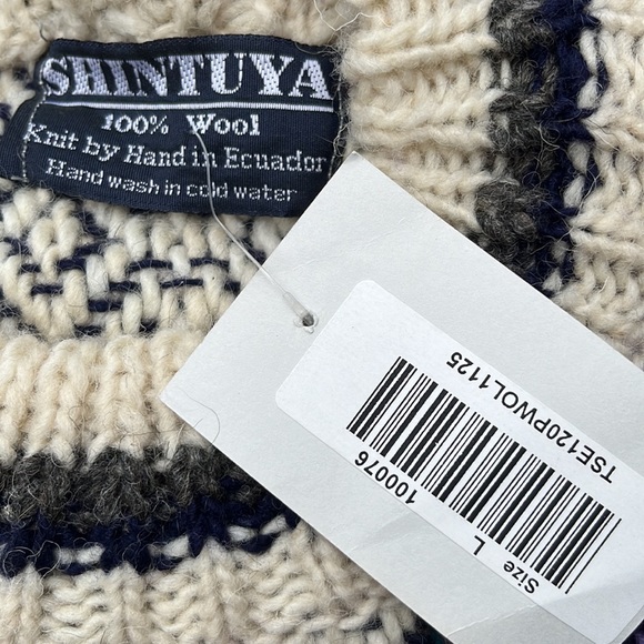 NWT Shintuya hand knit sweater L - Picture 4 of 4